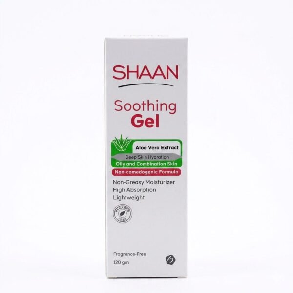 شان سوذينج جيل (Shaan Soothing Gel) – جيل ملطف ومرطب للبشرة بخلاصة الصبار.