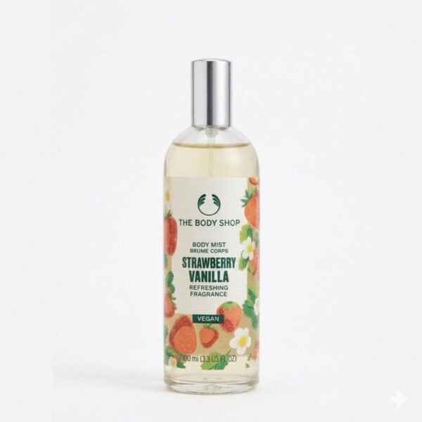 معطر جسم الفراولة والفانيليا من ذا بودي شوب.