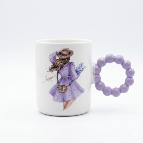 مج "الأمل" بيد دائرية مميزة (Hope Ceramic Mug with Bubble Handle)